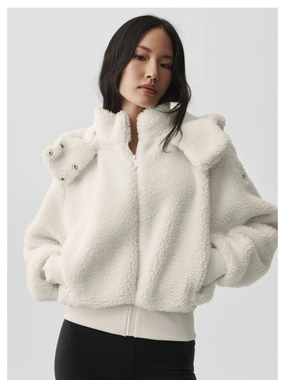 Alo Yoga Foxy Sherpa Jacket XS Ivory